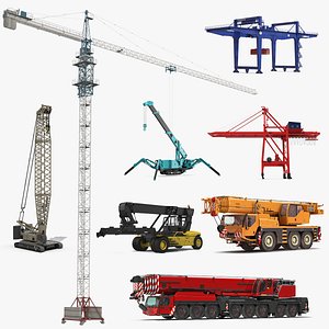 3D Cranes Collection 4 model