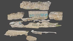 3D 11 3D Scanned Mediterranean Beach Model 3D model