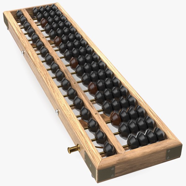 vintage soroban abacus 3D model