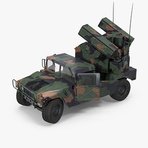 3d hmmwv m998 equipped avenger model