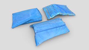 Folded Blue Tarp Pack
