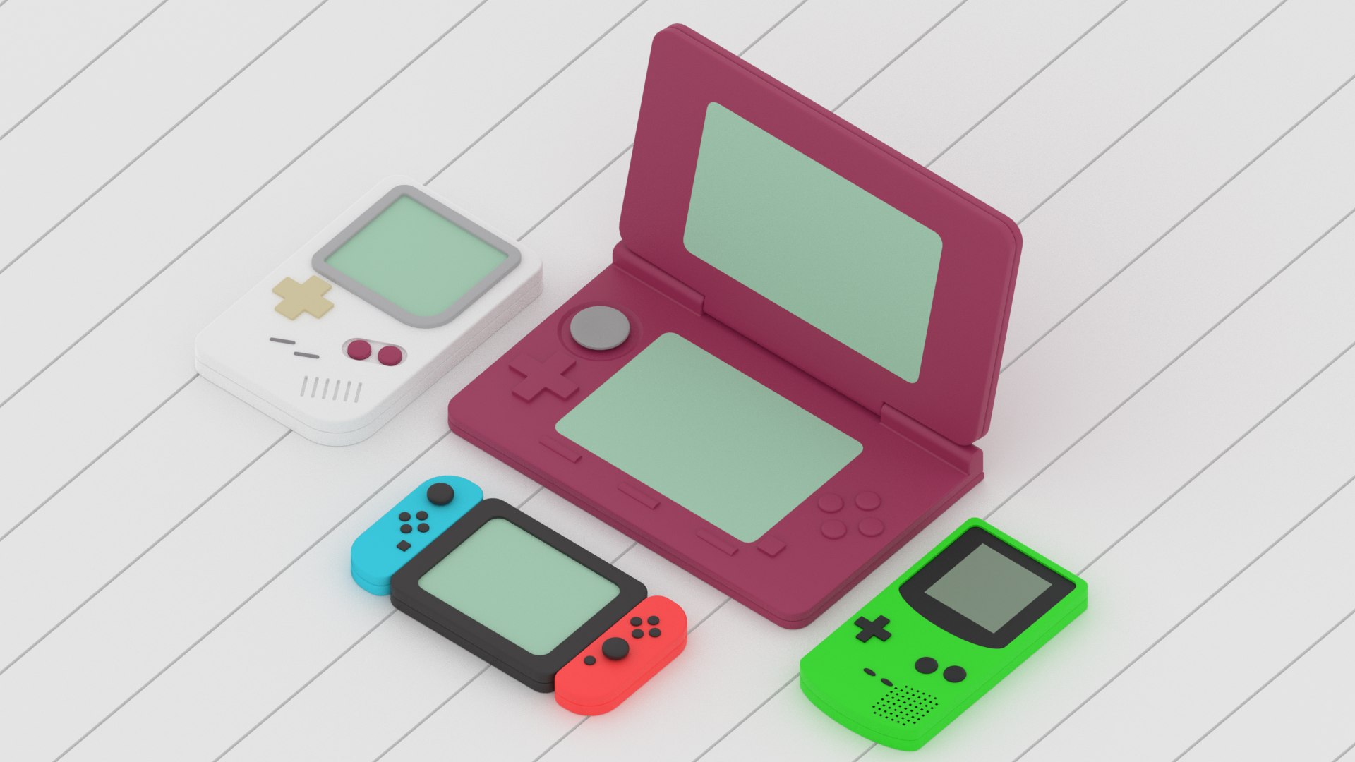 Nintendo Game Consoles Collection 3D Model - TurboSquid 1714648