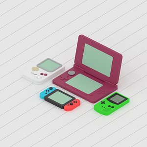 Nintendo Game Consoles Collection 3D model