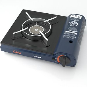 Tourist gas stove Tramp infrared with ceramic burner UTRG-059 dark blue 3D model