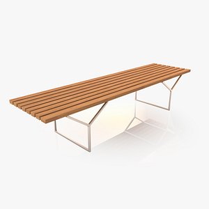 3d realistic bench model