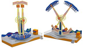 3D model funfair rider