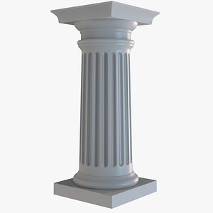 Pillar Baroque Column 3D
