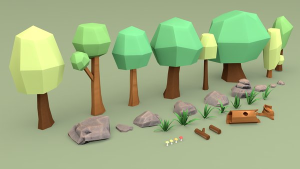 3d wood log model