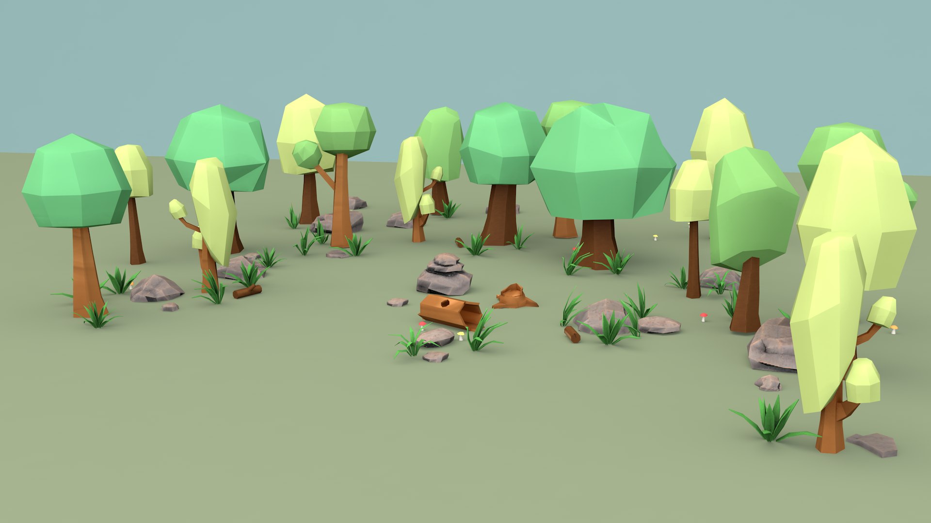 Cartoon forest tree 3D - TurboSquid 1429757