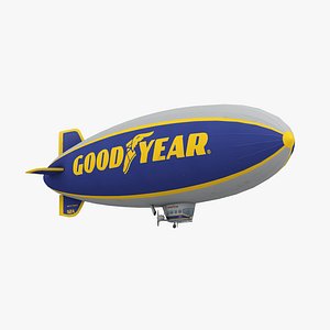 low-poly goodyear blimp 3D model