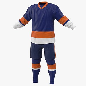 3D model hockey clothes blue