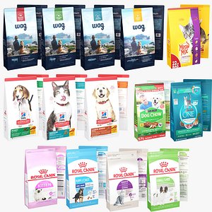 3D Package Pet Food Collection 14 in 1 model