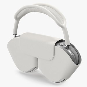 3D Silver AirPods Max with Case