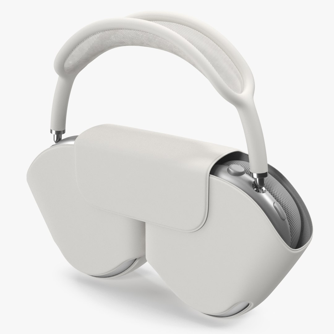 3D Silver AirPods Max With Case - TurboSquid 1737862
