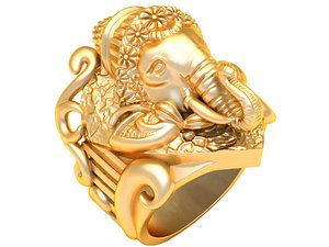 Elephant Ring - Mens Ring - N812401 3D model