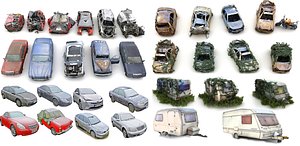 3D car apocalypse mega pack