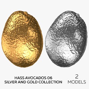 Hass Avocados 06 Silver and Gold Collection - 2 models 3D