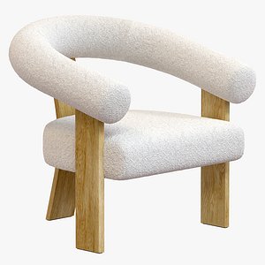 3D model Boucle Curved Armchair Life Interiors