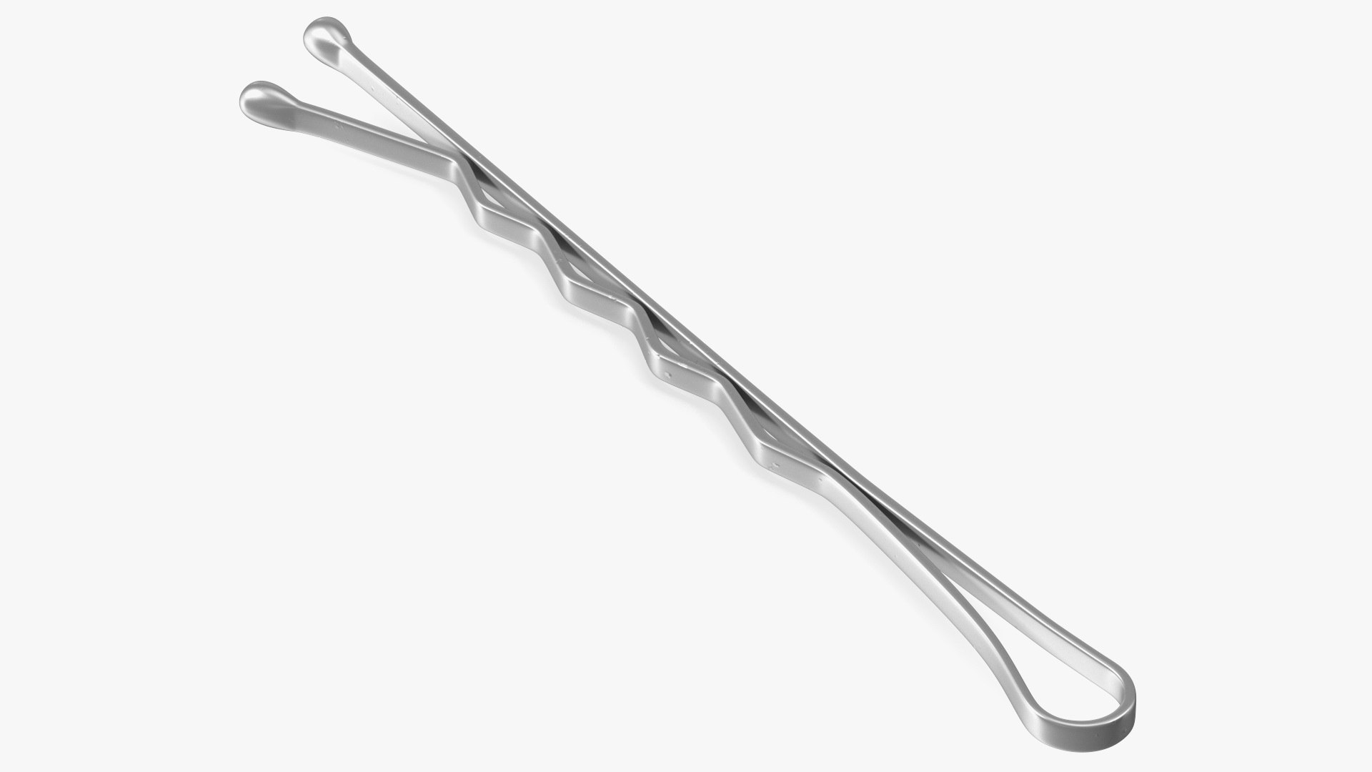 Secure Hold Bobby Pin Silver 3D model preview