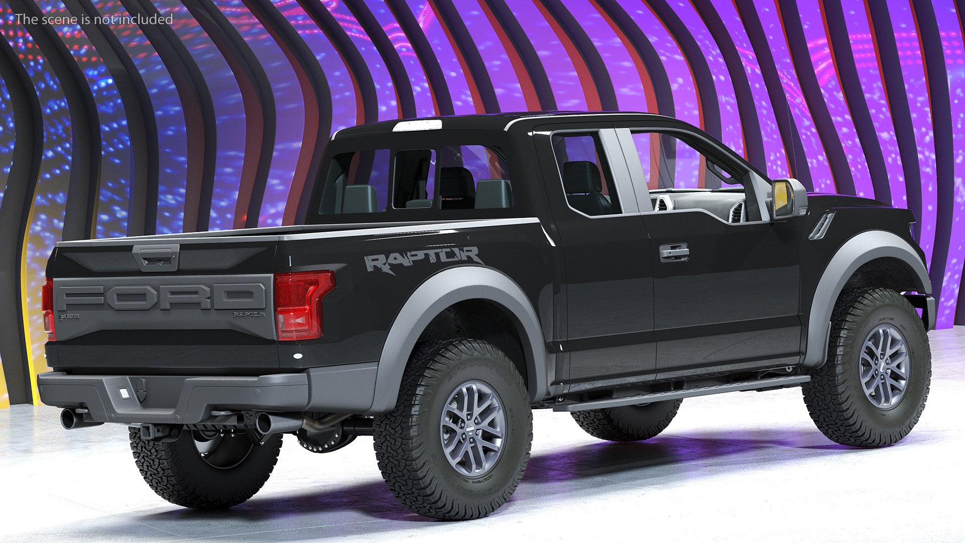 Black Ford F-150 Raptor 2017 model - TurboSquid 2080716