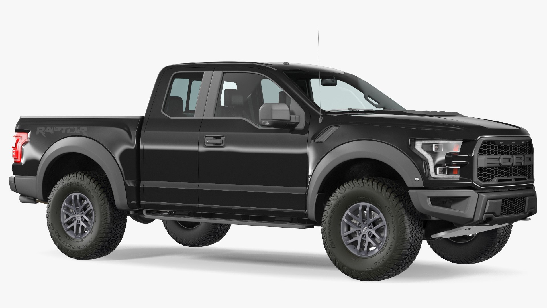 Black Ford F-150 Raptor 2017 model - TurboSquid 2080716