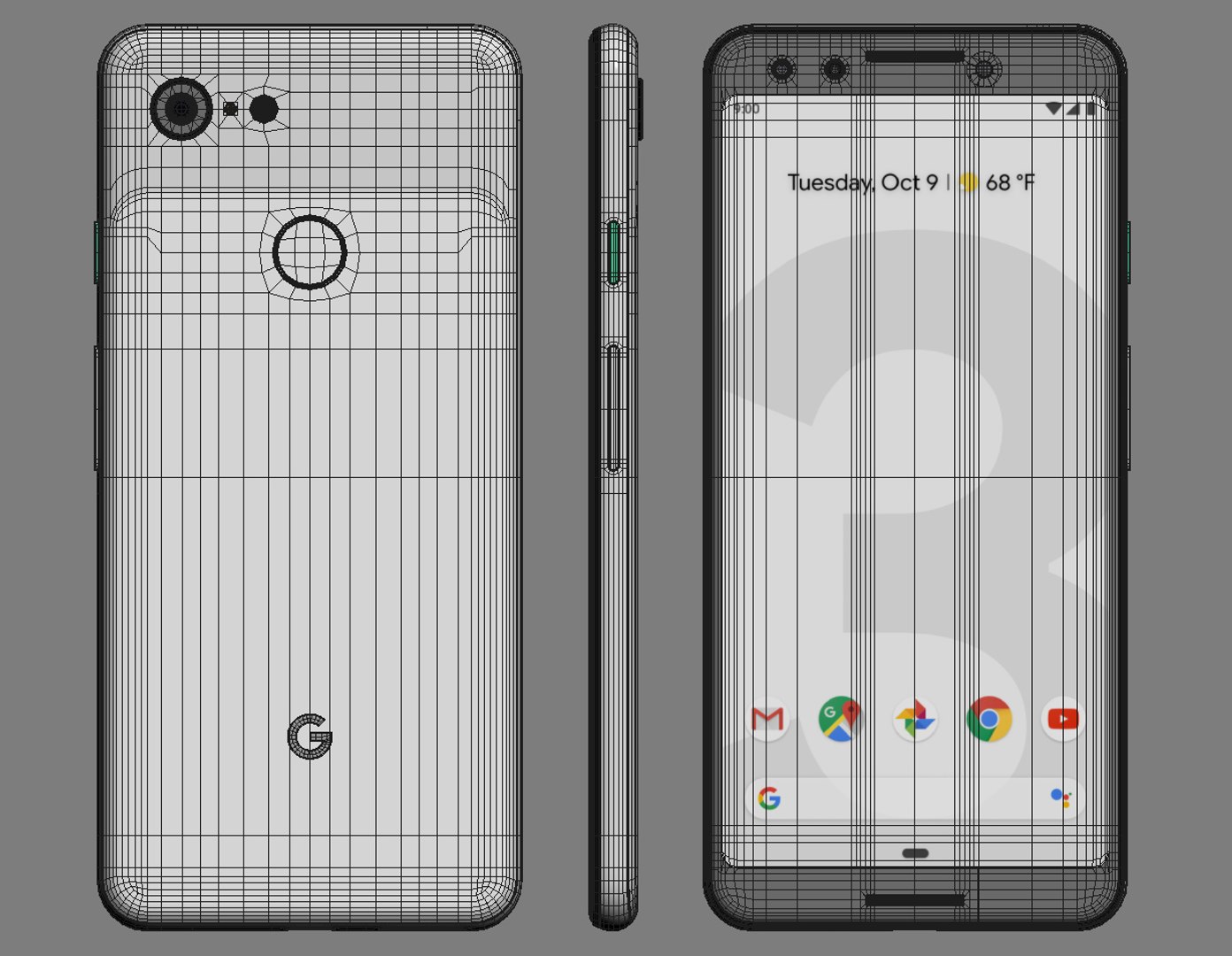 google electronics 3D model https://p.turbosquid.com/ts-thumb/3d/t3gsVB/mQJMzsHC/google_pixel_3_mesh_01/jpg/1543536508/1920x1080/fit_q87/4660a5938ed2d483e0ed9dcf2133be6a746fe3e1/google_pixel_3_mesh_01.jpg