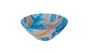 Bowl in Blue Pattron 3D