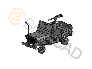 3D Armored  Jeep model