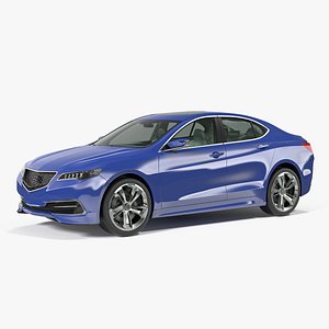 luxury sedan generic 3D model