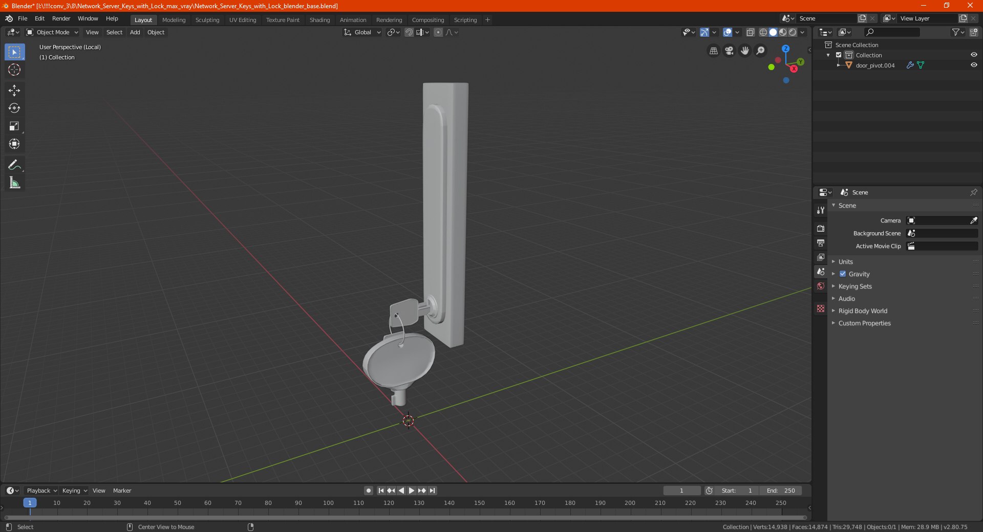 3D Network Server Keys With Lock - TurboSquid 1848978