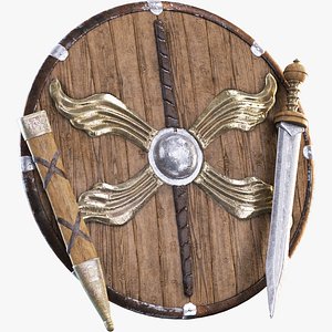 3D Gladiator Legionary Sword with Shield