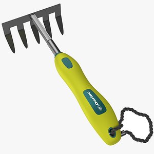 Garden Tool Hand Rake 3D