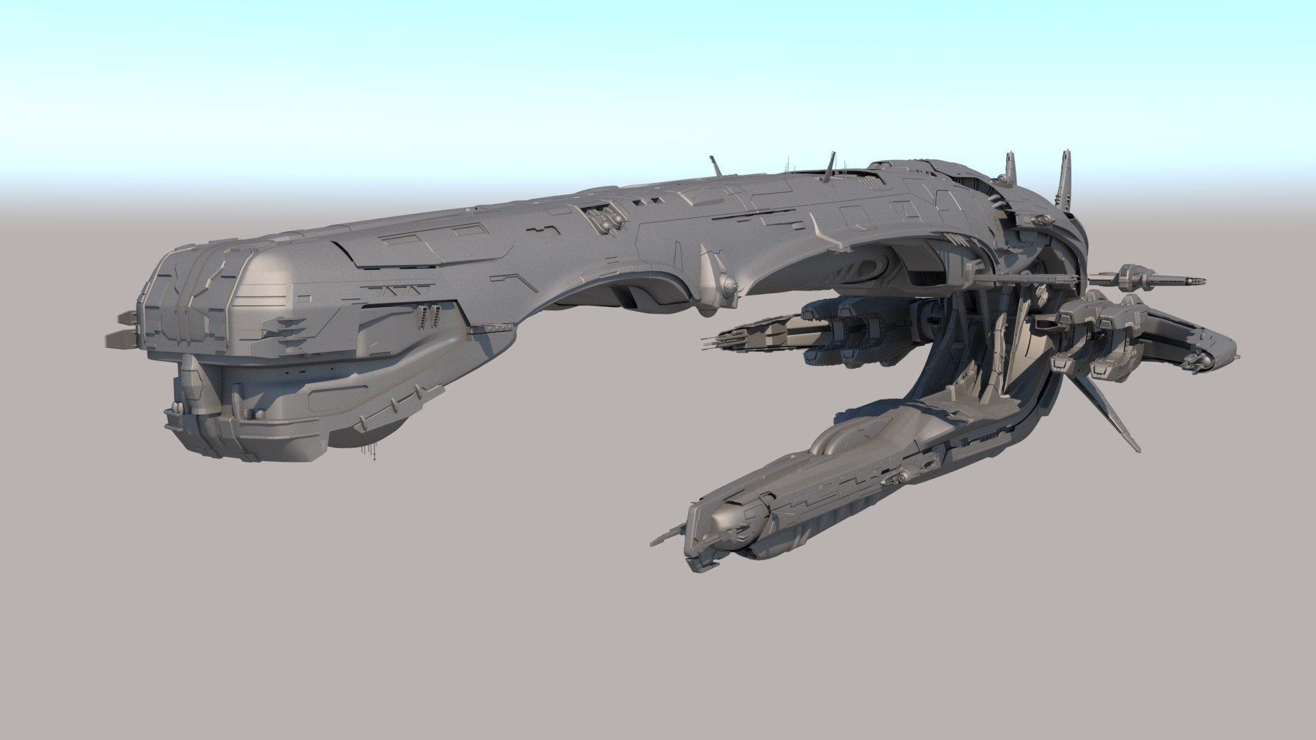 Sci Fi Alien Spaceship 3D Model - TurboSquid 1590683