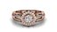 Anello da donna con diamanti STL 3DM pronto per la stampa, leggero e stampabile