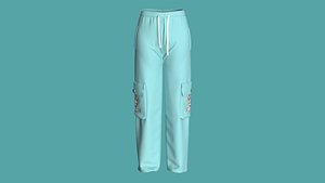 3D Girls Pocket Plazo Pant