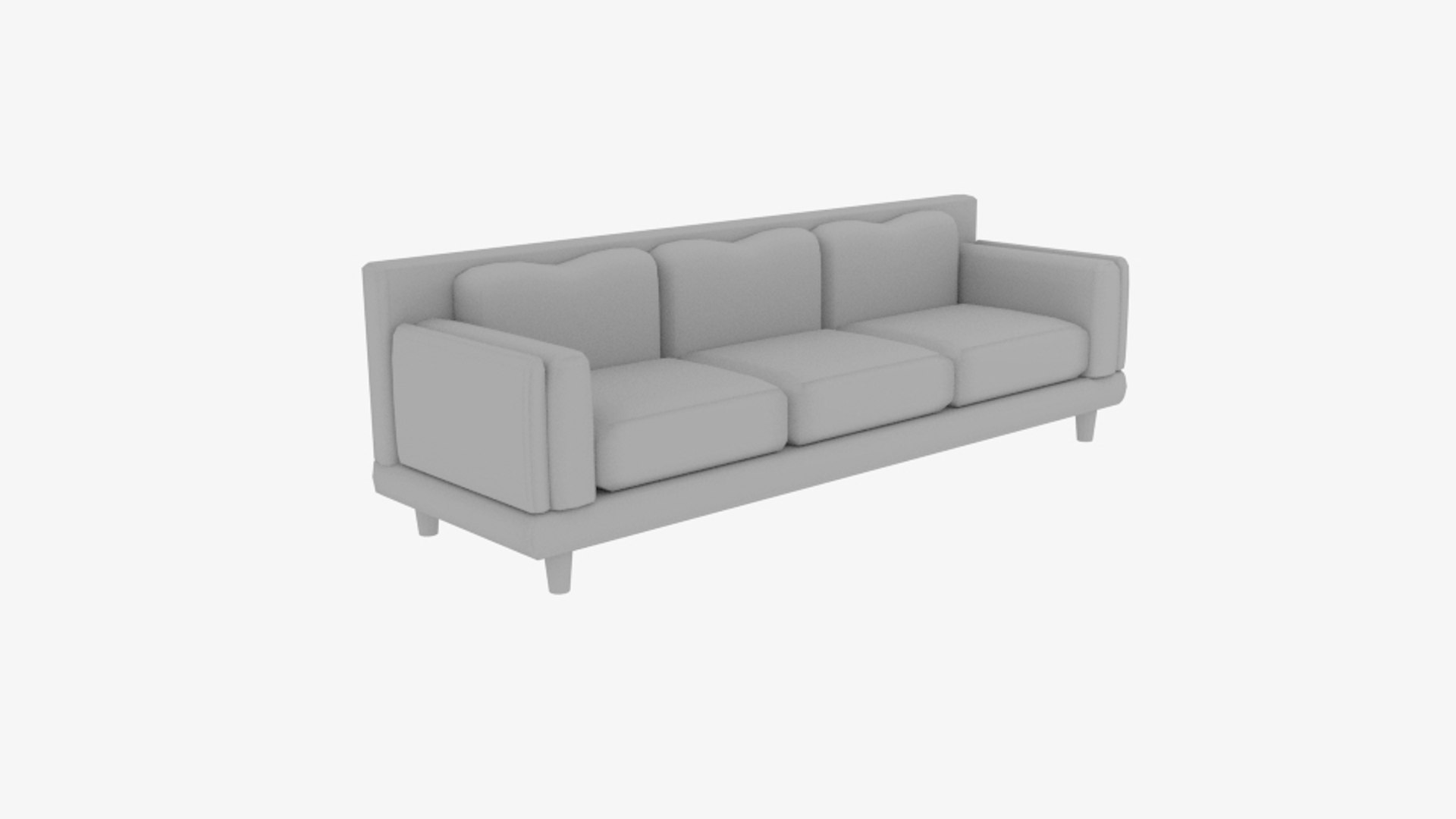 Fabric sofas triple cuddle 3D model - TurboSquid 1381012