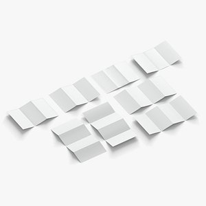 8 White Booklets and Flyers - bifold and trifold map guide brochure