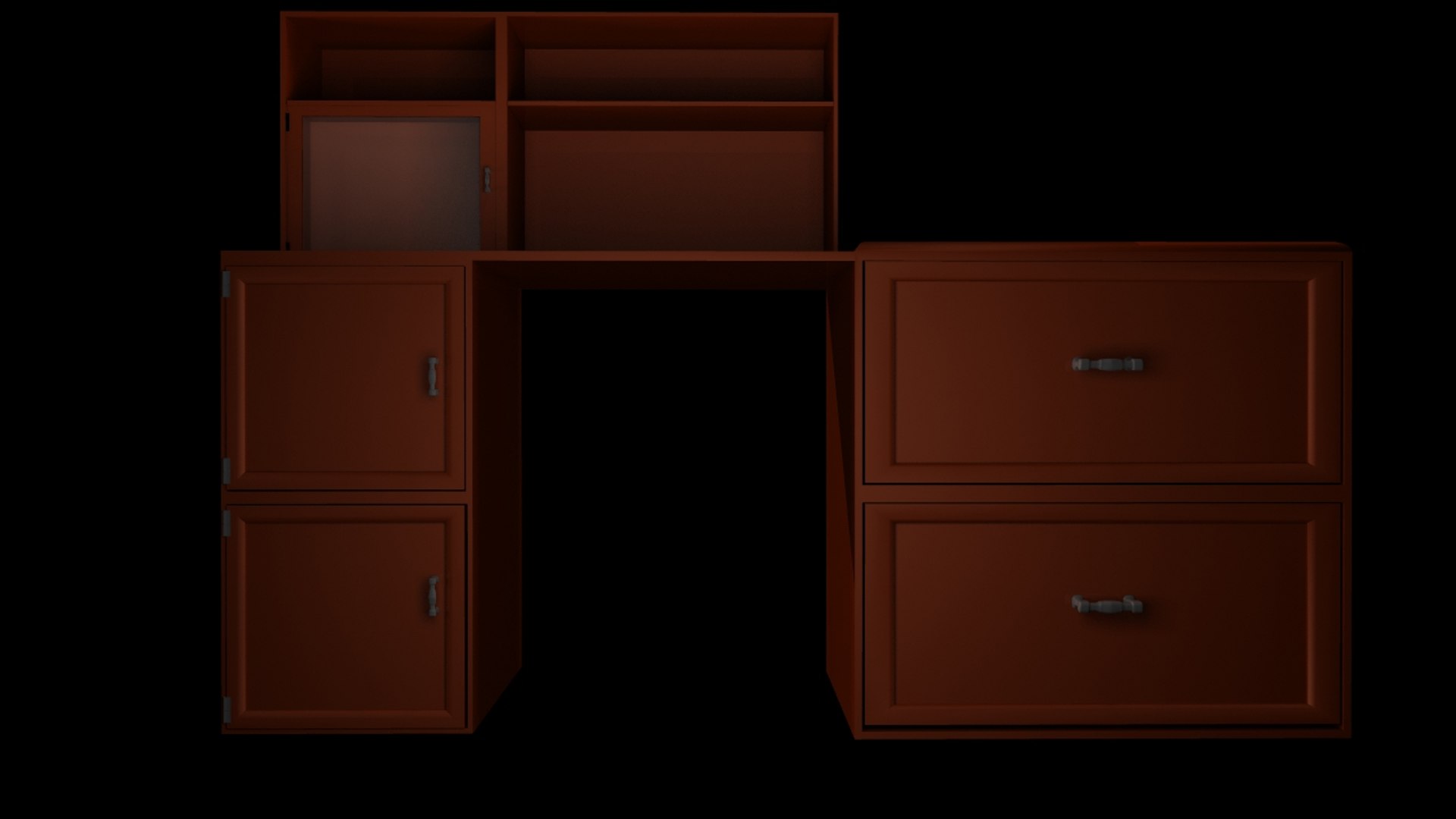 3d computer desk model
