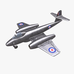 gloster meteor fighter plane 3D