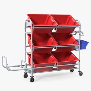 3D model Commercial Tote Picking Cart