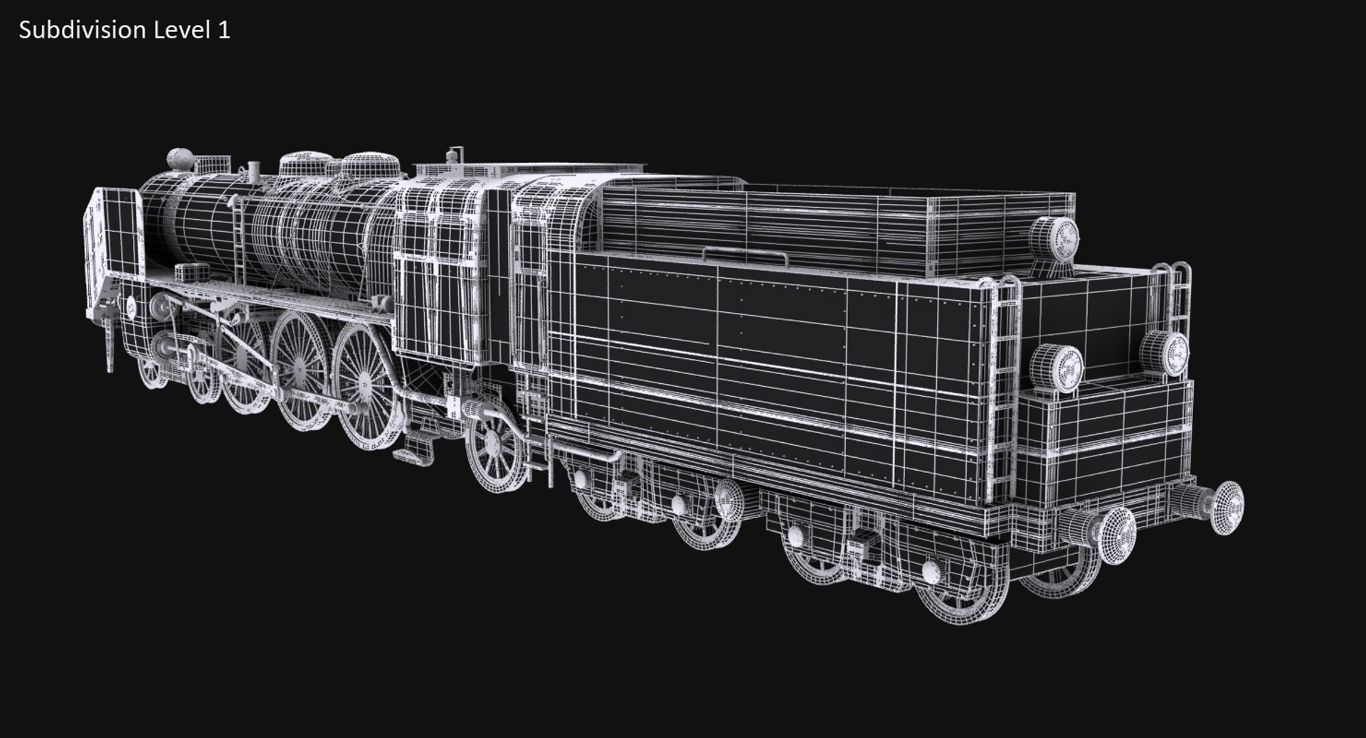 3d pm36 steam locomotive model