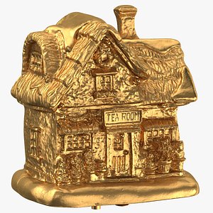 Christmas Tea House Decoration 01 Gold