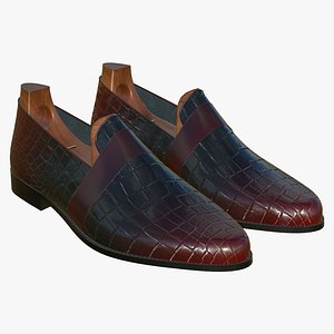 3D model Crocodile Leather Shoes Fashion Design