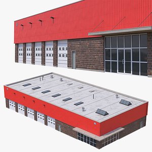 3D Industrial Building 16 model