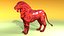 Lion metallic 3D model