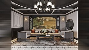 1st floor Indochine house - Maiholuxury - MAX FBX OBJ Simlab Collada Blender 3D model