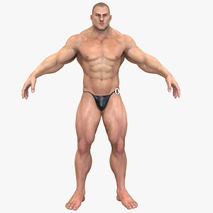 3d bodybuilder character