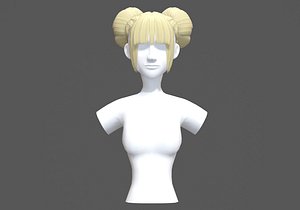 Bun Female Hairstyle 3D model