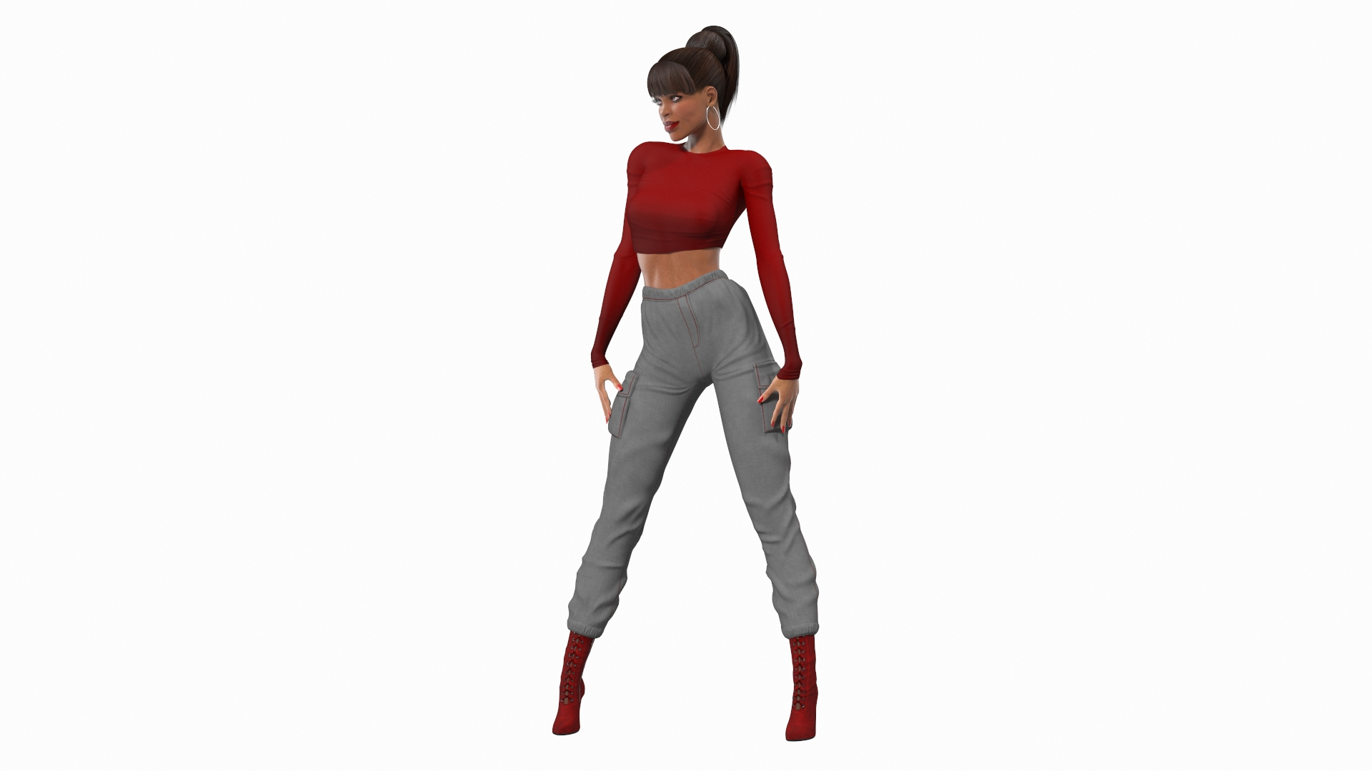 Light Skin City Style Woman T Pose 3D Model $149 - .3ds .blend