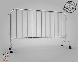 3d road barrier model